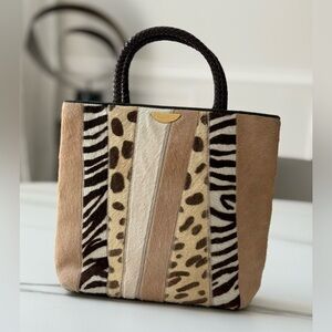 Rare Vintage Christian Dior  Pony Hair Tote Bag